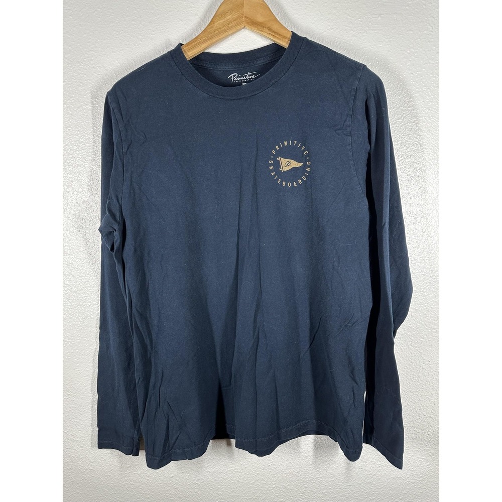 Primitive Skateboarding Shirt Mens Medium Navy Long Sleeve Graphic Tee Logo